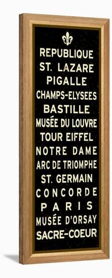 Paris Fleur de Lis Sign-null-Framed Stretched Canvas