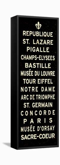 Paris Fleur de Lis Sign-null-Framed Stretched Canvas