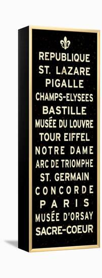 Paris Fleur de Lis Sign-null-Framed Stretched Canvas