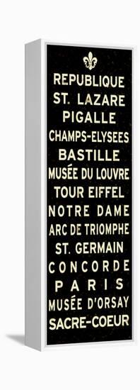 Paris Fleur de Lis Sign-null-Framed Stretched Canvas