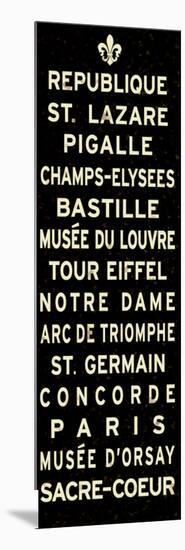 Paris Fleur de Lis Sign-null-Mounted Art Print