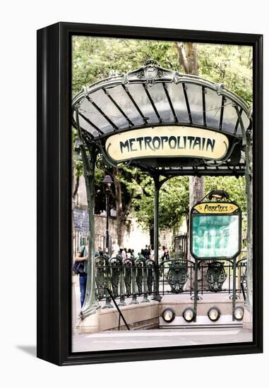 Paris Focus - Abbesses Metro-Philippe Hugonnard-Framed Premier Image Canvas