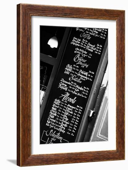 Paris Focus - Bar Menu-Philippe Hugonnard-Framed Photographic Print