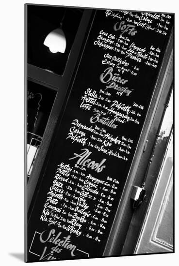Paris Focus - Bar Menu-Philippe Hugonnard-Mounted Photographic Print