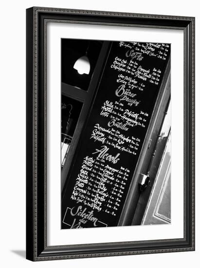 Paris Focus - Bar Menu-Philippe Hugonnard-Framed Photographic Print