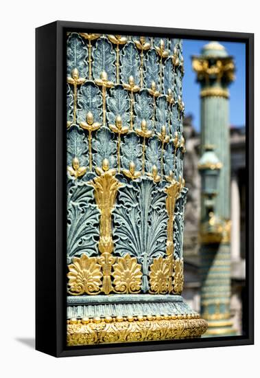 Paris Focus - Close-up on a Lamppost-Philippe Hugonnard-Framed Premier Image Canvas