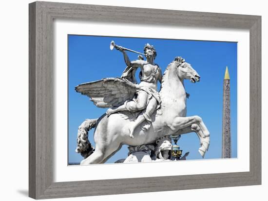 Paris Focus - French Sculpture with an Obelisk-Philippe Hugonnard-Framed Photographic Print