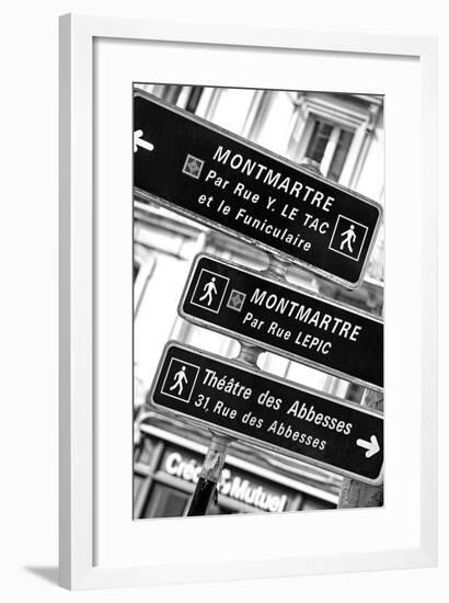 Paris Focus - Montmartre Directional Signs-Philippe Hugonnard-Framed Photographic Print