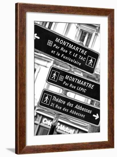 Paris Focus - Montmartre Directional Signs-Philippe Hugonnard-Framed Photographic Print