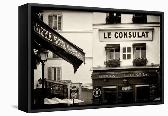 Paris Focus - Montmartre Restaurant-Philippe Hugonnard-Framed Premier Image Canvas