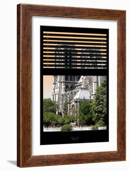 Paris Focus - Notre Dame Cathedral Window View-Philippe Hugonnard-Framed Photographic Print