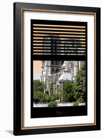 Paris Focus - Notre Dame Cathedral Window View-Philippe Hugonnard-Framed Photographic Print