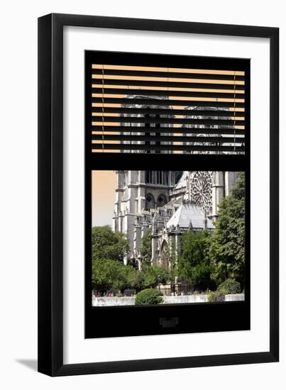 Paris Focus - Notre Dame Cathedral Window View-Philippe Hugonnard-Framed Photographic Print