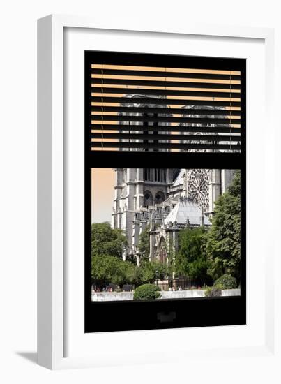 Paris Focus - Notre Dame Cathedral Window View-Philippe Hugonnard-Framed Photographic Print