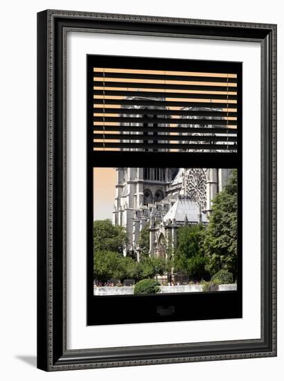 Paris Focus - Notre Dame Cathedral Window View-Philippe Hugonnard-Framed Photographic Print