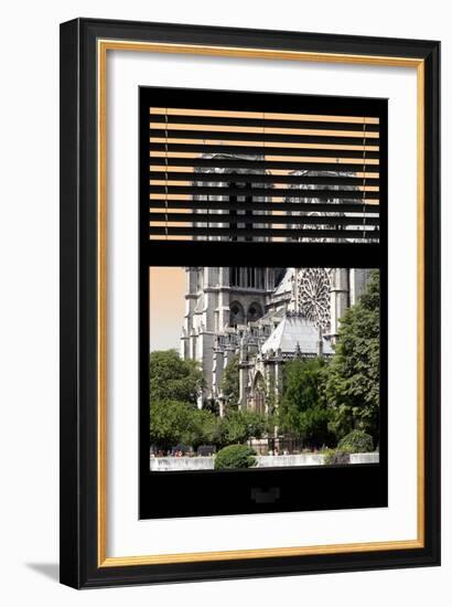 Paris Focus - Notre Dame Cathedral Window View-Philippe Hugonnard-Framed Photographic Print