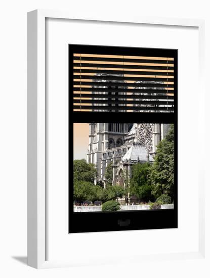 Paris Focus - Notre Dame Cathedral Window View-Philippe Hugonnard-Framed Photographic Print