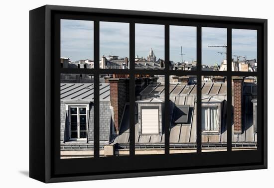 Paris Focus - Paris Window View-Philippe Hugonnard-Framed Premier Image Canvas