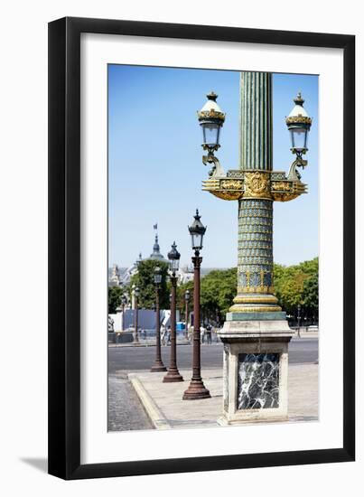 Paris Focus - Row of Lamps-Philippe Hugonnard-Framed Photographic Print