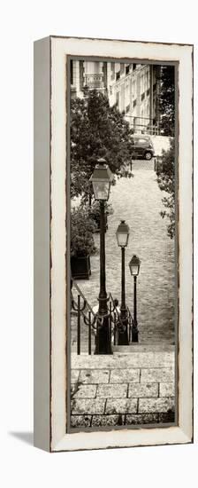 Paris Focus - Stairs of Montmartre-Philippe Hugonnard-Framed Premier Image Canvas