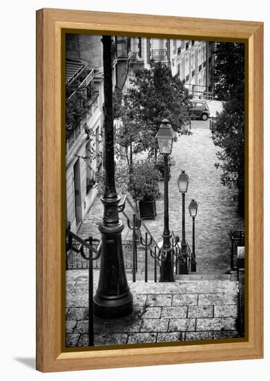 Paris Focus - Stairs of Montmartre-Philippe Hugonnard-Framed Premier Image Canvas