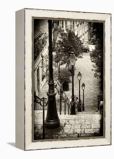 Paris Focus - Stairs of Montmartre-Philippe Hugonnard-Framed Premier Image Canvas