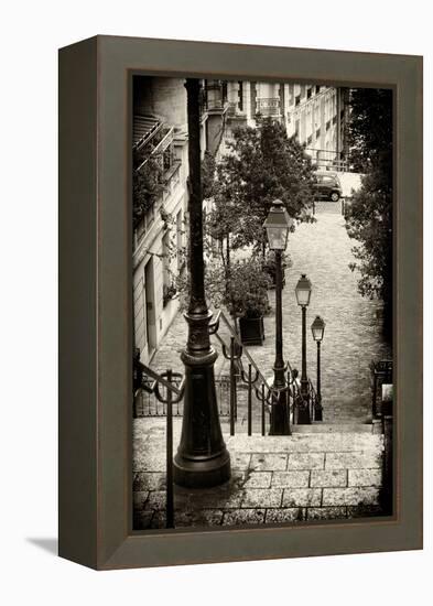 Paris Focus - Stairs of Montmartre-Philippe Hugonnard-Framed Premier Image Canvas