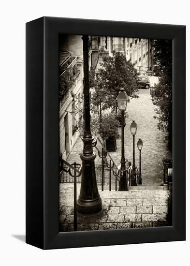 Paris Focus - Stairs of Montmartre-Philippe Hugonnard-Framed Premier Image Canvas