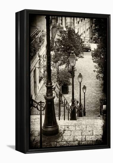 Paris Focus - Stairs of Montmartre-Philippe Hugonnard-Framed Premier Image Canvas