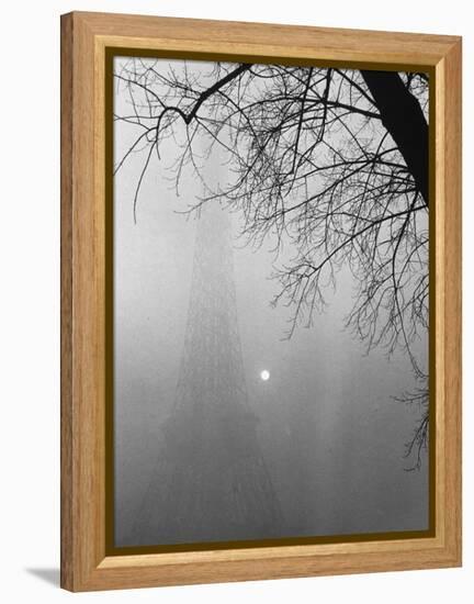 Paris Fog with Eiffel Tower Faintly Seen-Thomas D^ Mcavoy-Framed Premier Image Canvas