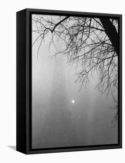Paris Fog with Eiffel Tower Faintly Seen-Thomas D^ Mcavoy-Framed Premier Image Canvas
