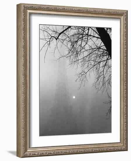 Paris Fog with Eiffel Tower Faintly Seen-Thomas D^ Mcavoy-Framed Photographic Print