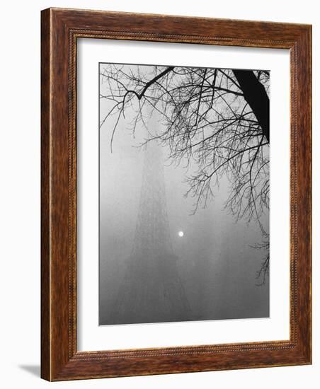 Paris Fog with Eiffel Tower Faintly Seen-Thomas D^ Mcavoy-Framed Photographic Print