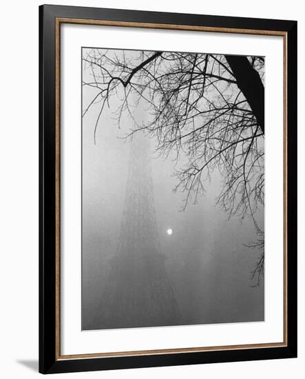 Paris Fog with Eiffel Tower Faintly Seen-Thomas D^ Mcavoy-Framed Photographic Print