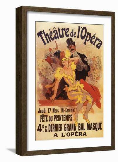 Paris, France - 4th Masked Ball at Theatre de l'Opera Promotional Poster-Lantern Press-Framed Art Print