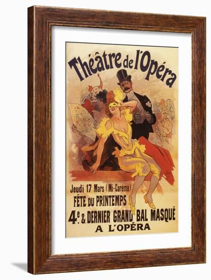 Paris, France - 4th Masked Ball at Theatre de l'Opera Promotional Poster-Lantern Press-Framed Art Print