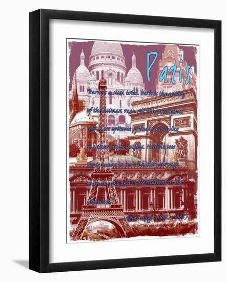 Paris France 5-Victoria Hues-Framed Giclee Print