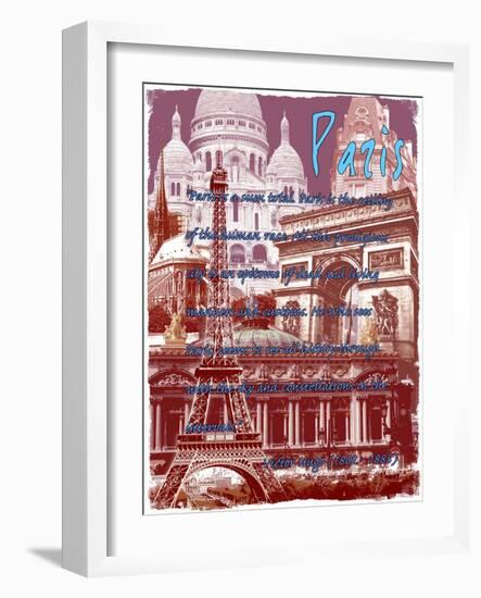 Paris France 5-Victoria Hues-Framed Giclee Print