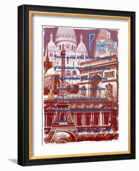 Paris France 5-Victoria Hues-Framed Giclee Print