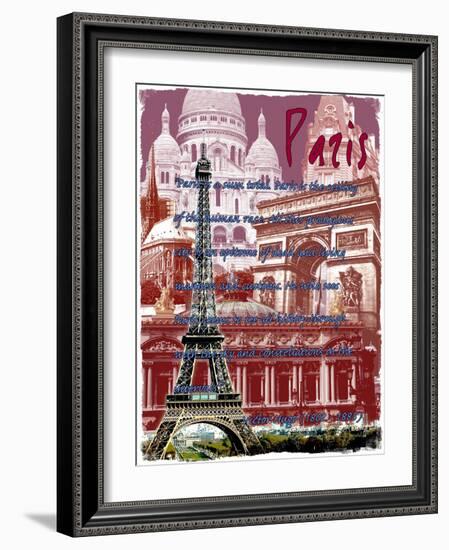 Paris France 6-Victoria Hues-Framed Giclee Print