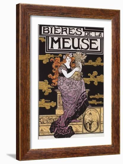 Paris, France - Bieres de la Meuse Promotional Poster-Lantern Press-Framed Art Print