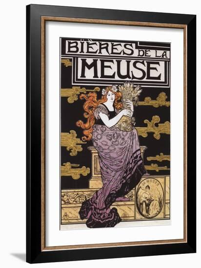 Paris, France - Bieres de la Meuse Promotional Poster-Lantern Press-Framed Art Print