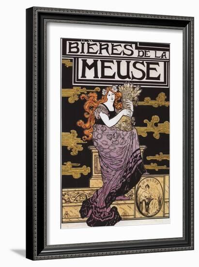 Paris, France - Bieres de la Meuse Promotional Poster-Lantern Press-Framed Art Print