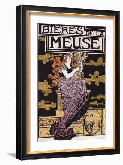 Paris, France - Bieres de la Meuse Promotional Poster-Lantern Press-Framed Art Print