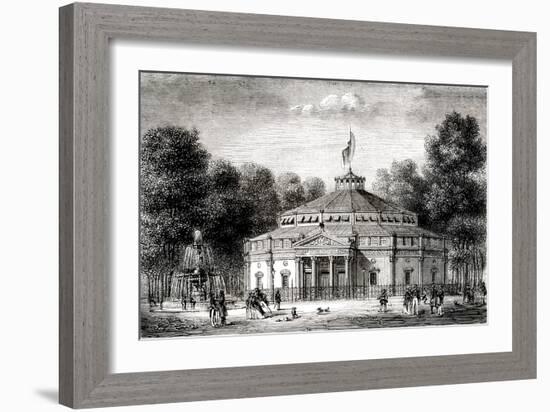 Paris, France - Champs Elysees, Cirque National-H. Pisan-Framed Art Print