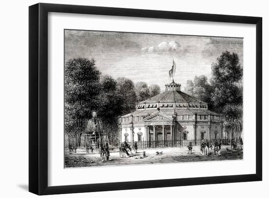 Paris, France - Champs Elysees, Cirque National-H. Pisan-Framed Art Print