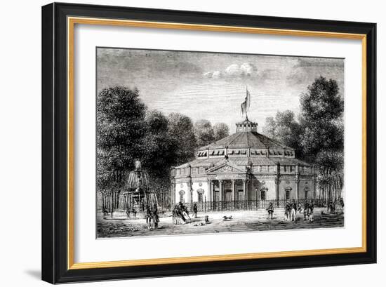 Paris, France - Champs Elysees, Cirque National-H. Pisan-Framed Art Print