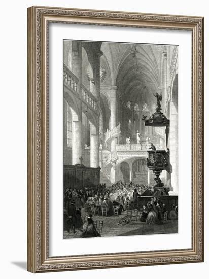 Paris, France - Eglise Saint-Etienne Du Mont-W. Wallis-Framed Art Print