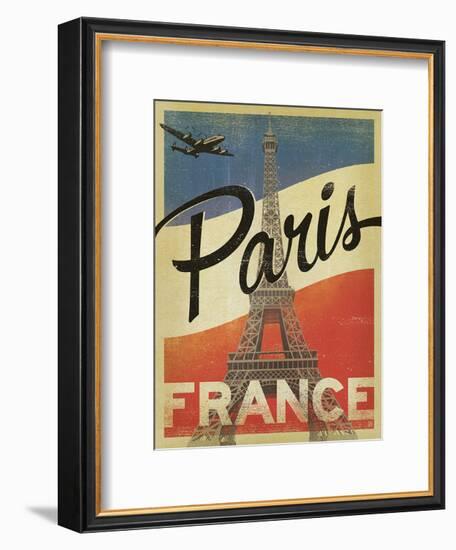 Paris, France (Flag)-Anderson Design Group-Framed Art Print