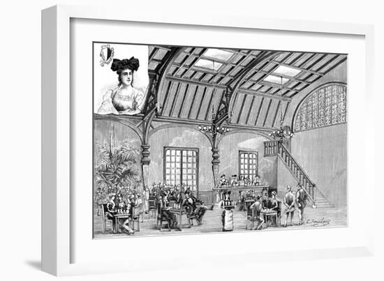 Paris, France - La Tour Eiffel, Brasserie Alsacienne-null-Framed Premium Giclee Print